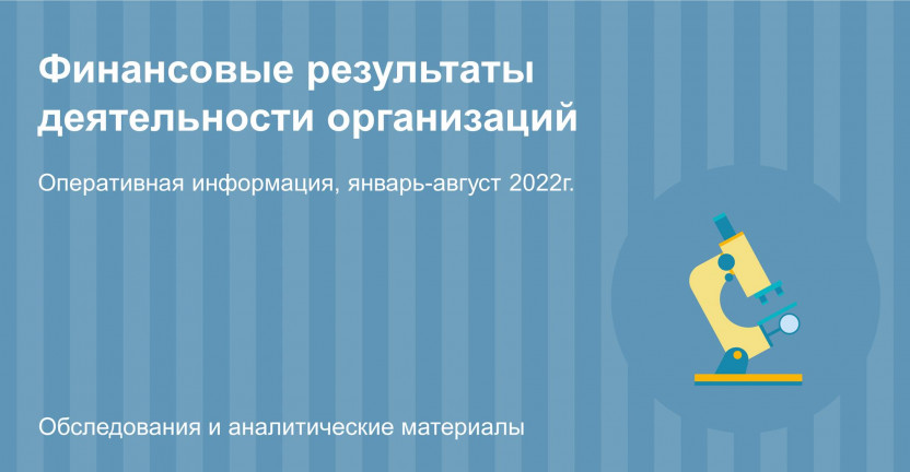 Финансовые результаты деятельности организаций за январь-август 2022г.